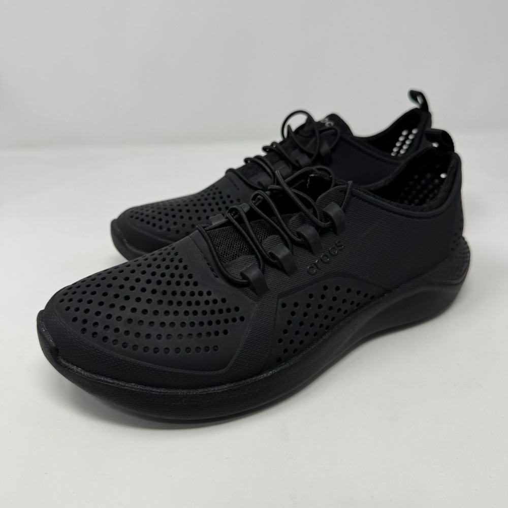 Crocs LiteRide Pacer Shoes Black 206011 Athletic Sneakers Kids Size J5 - Picture 7 of 12